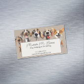Canine Puppy Hund Walker Sitter Tier Magnetische Visitenkarte (Beispiel)