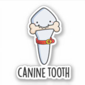 Canine Tooth Funny Dental Puff Aufkleber (Vorderseite)