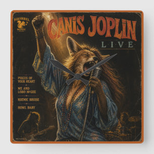 Canis Joplin Album: eine Parodie Quadratische Wanduhr