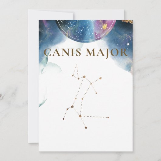 Canis Major Constellation, Celestial Tischnummer (Vorderseite)