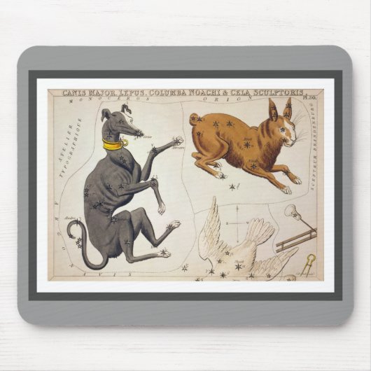 Canis-Major, Lepus, Columba Noachi und Cela Mousepad (Vorne)