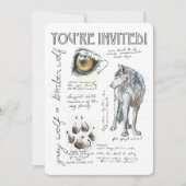 Canislupus-Wolf-Illustrations-Einladung Einladung (Vorderseite)