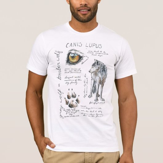Canislupus-Wolf-Illustrations-T - Shirt (Vorderseite)