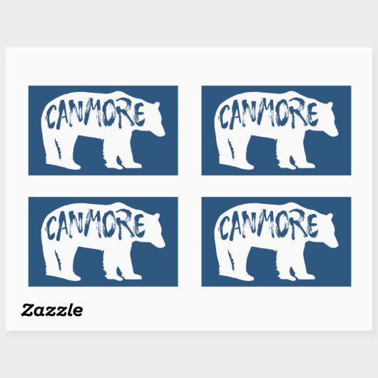 Canmore Alberta Bear Rechteckiger Aufkleber (Blatt)