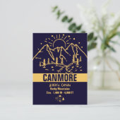 Canmore, Alberta Canada Minimalistisch Mountain Postkarte (Stehend Vorderseite)