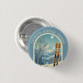 Canmore Alberta Kanada Skigebiet Souvenir Button (Vorne & Hinten)