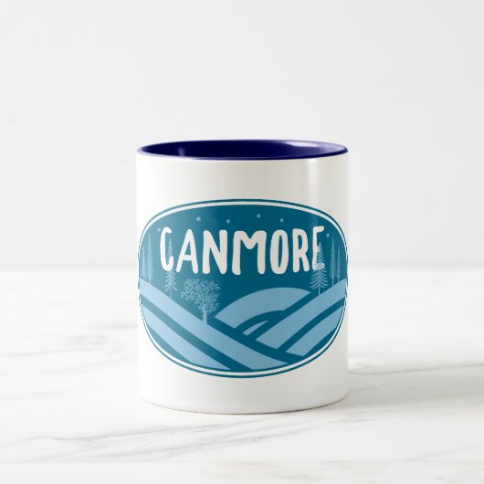 Canmore Alberta Outdoor Zweifarbige Tasse (Mittel)