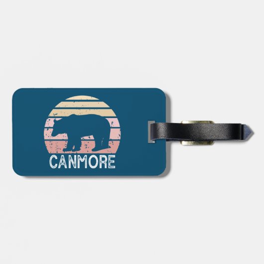 Canmore Alberta Retro Bear Gepäckanhänger (Rückseite horizontal)