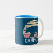 Canmore Alberta Retro Bear Zweifarbige Tasse (VorderseiteRechts)