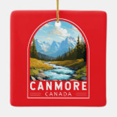 Canmore Canada Travel Art Vintag Keramikornament (Rückseite)