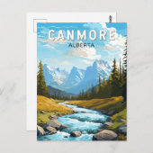 Canmore Canada Travel Art Vintag Postkarte (Vorne/Hinten)