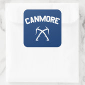 Canmore Ice Klettern Quadratischer Aufkleber (Tasche)