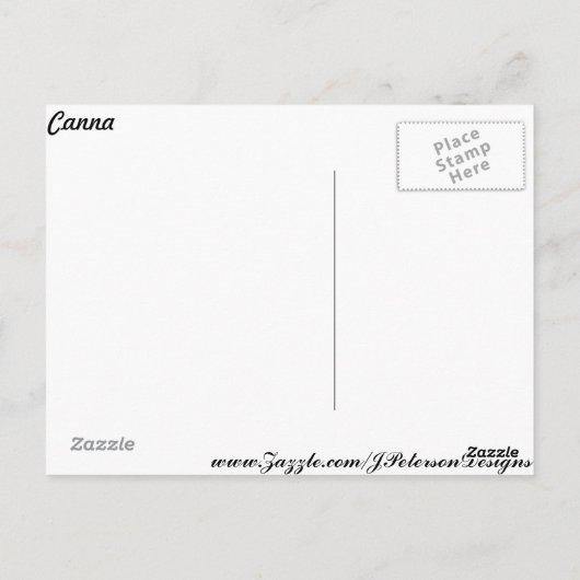 Canna # 3 postkarte (Rückseite)