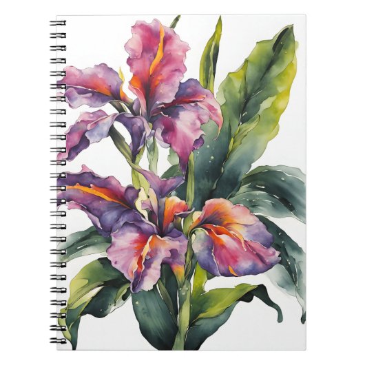 Canna - Aquarellblumen Notizblock (Vorderseite)