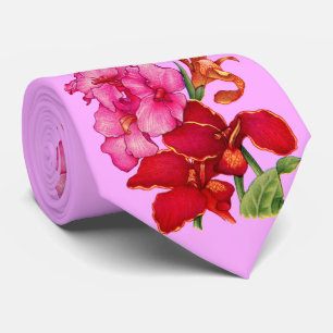 canna Blume drucken Krawatte