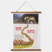 Canna Lilies Besuchen Sie die Manger Wandteppich Mit Holzrahmen (Vorderseite)