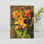 Canna Lilies, Blumengemälde von Franz Bischoff, Karte (Stehend Vorderseite)