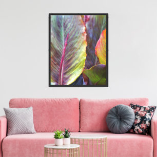 Canna Lily Pflanze Blätter Floral Fotografy Leinwanddruck
