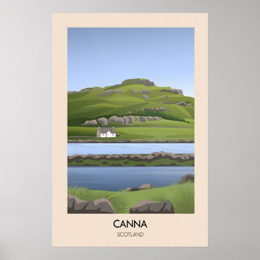 Canna Schottland Reiseplakat Poster (Vorne)