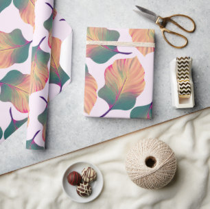 Canna Tropicanna Blätter in Pastel Geschenkpapier