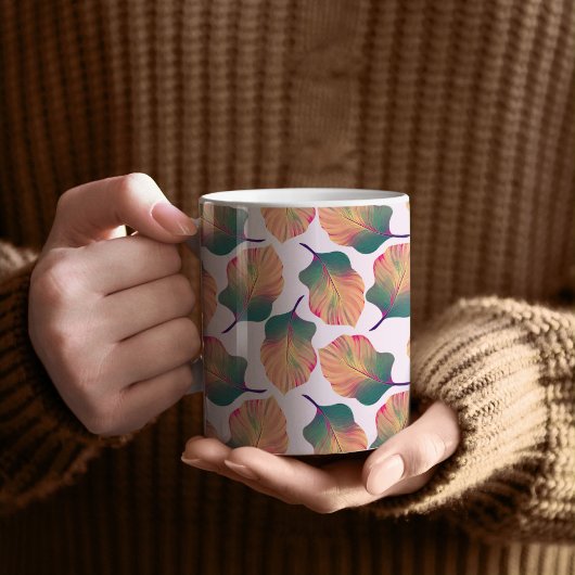 Canna Tropicanna Blätter in Pastel Kaffeetasse