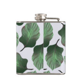 Canna Tropicanna Green Tropical Blätter & Monogram Flachmann (Rückseite)