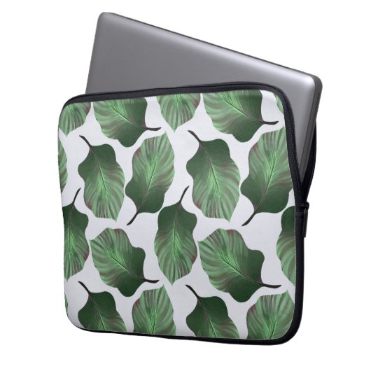 Canna Tropicanna Tropical Blätter, grün Laptopschutzhülle (Vorderseite Links)