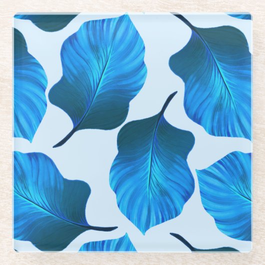 Canna Tropicanna Tropical Blätter in Locarno Glasuntersetzer (Vorderseite)