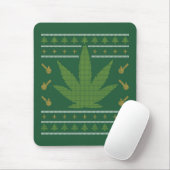 Cannabis Ugly Sweater Mousepad (Mit Mouse)