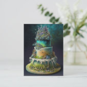 Cannabis Wedding Cake Postkarte (Stehend Vorderseite)