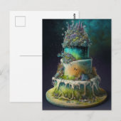 Cannabis Wedding Cake Postkarte (Vorne/Hinten)