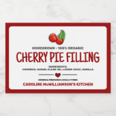 Canned Cherries Food Label Lebensmitteletikett (Einzelnes Label)