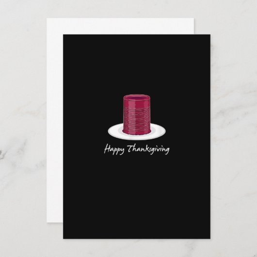 Canned Cranberry Jellied Sauce Erntedank Holida Einladung (Vorne/Hinten)