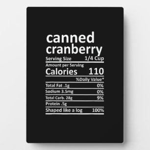 Canned Cranberry Nutrition Erntedank Food Fakten Fotoplatte