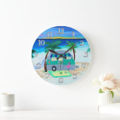 canned ham camper wall clock große wanduhr (Zuhause)