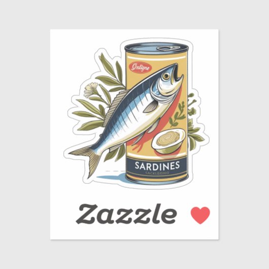 Canned sardines aufkleber (Blatt)