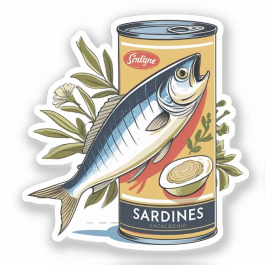 Canned sardines aufkleber (Vorderseite)