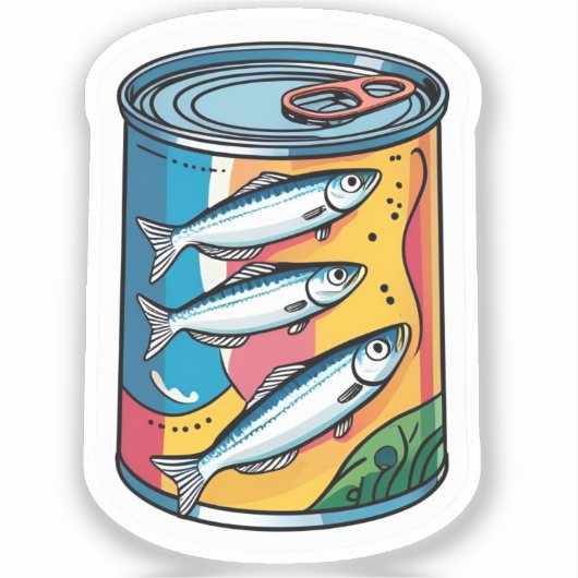 Canned sardines aufkleber (Vorderseite)