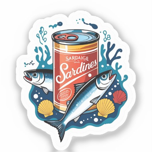Canned sardines aufkleber (Vorderseite)