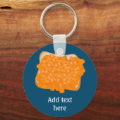Canned Tomato Beans on Toast Slice - UK style Schlüsselanhänger (Vorderseite)