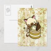 Cannelle Apple Kitty Postkarte (Vorne/Hinten)