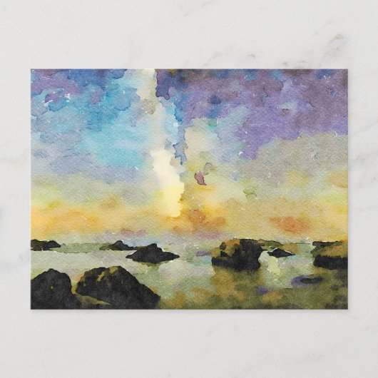 *~* Cannelle Beach Italia Italien Sunset AP12 Postkarte (Vorderseite)