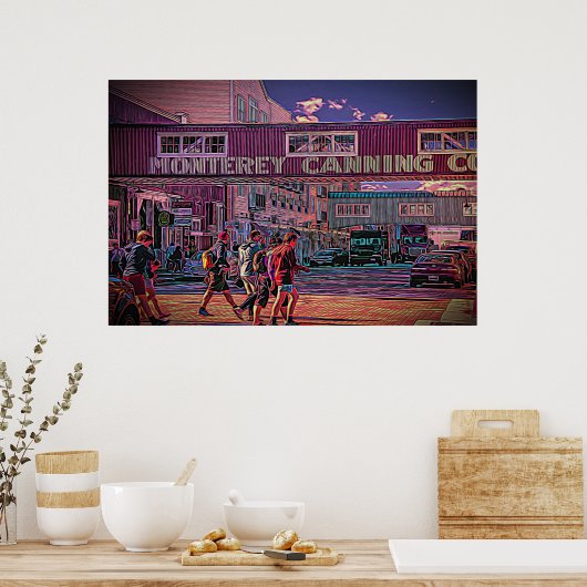 Cannery Row auf einem Poster (Küche)