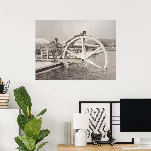 Cannes, 1935 am Strand Poster (Heimbüro)