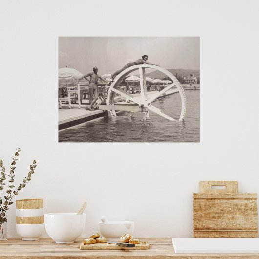 Cannes, 1935 am Strand Poster (Küche)