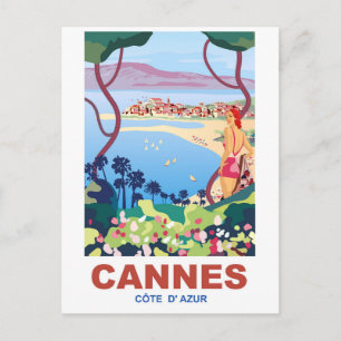 Cannes, Aussicht auf die Côte d'Azur Postkarte