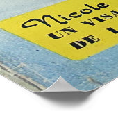 Cannes Beach Babe im Stil der 60er Jahre. Poster (Ecke)