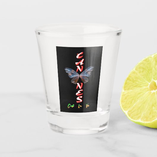 Cannes C'est La Vie Schnapsglas (Vorderseite)