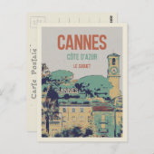 Cannes Cote d'Azur Frankreich, Aussicht auf Suquet Postkarte (Vorne/Hinten)