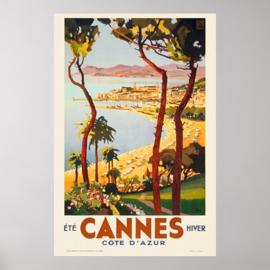 Cannes - Côte d'Azur Frankreich Vintage Poster 193 (Vorne)